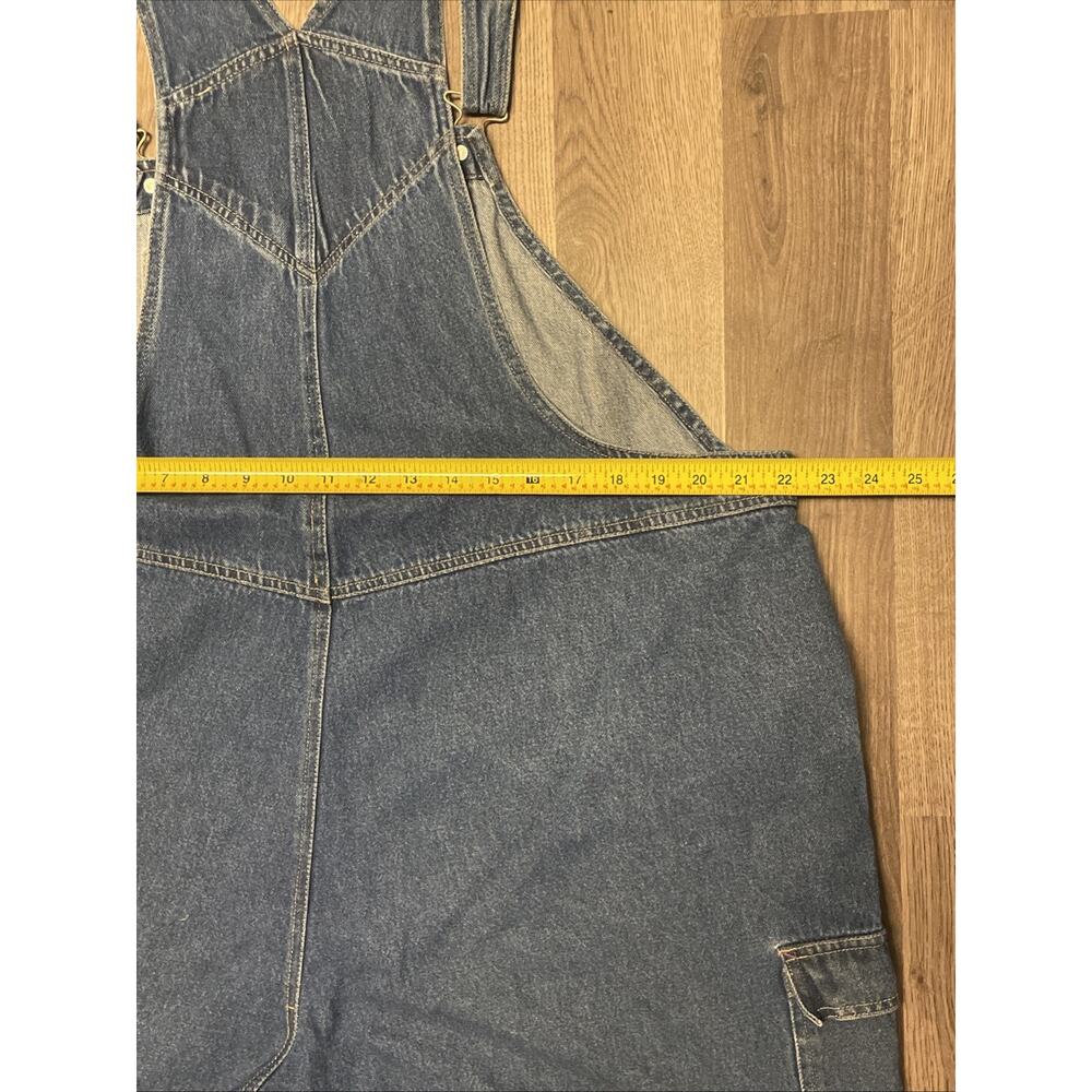 90s Looney Tunes Tweety Bird Denim Overalls Shorts Shortalls Plus 22W 24W - Picture 10 of 12